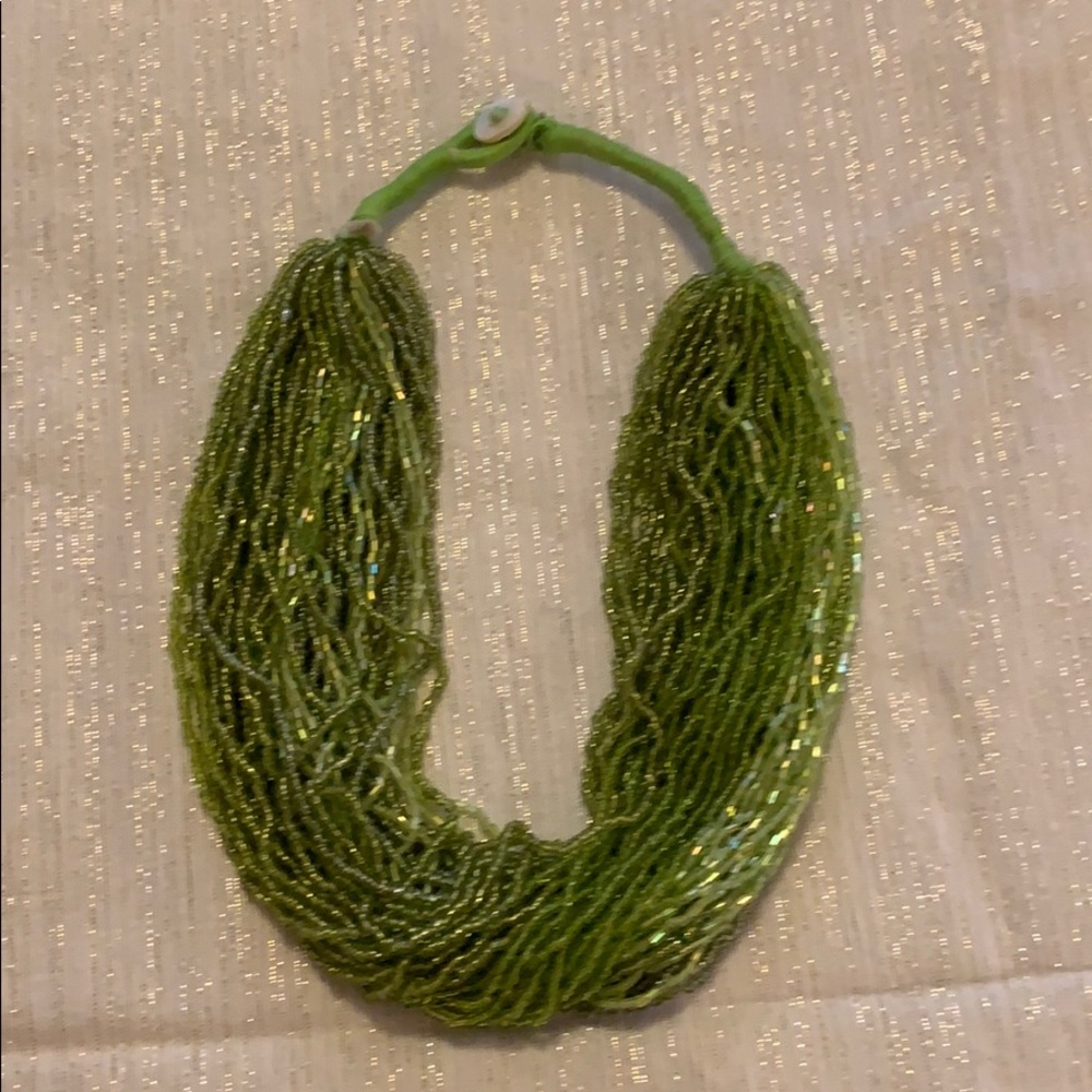 Light green beaded necklace